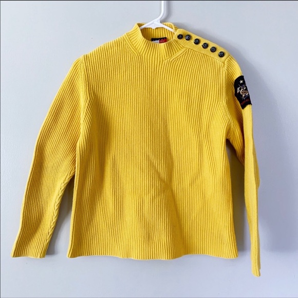 mustard tommy hilfiger jumper